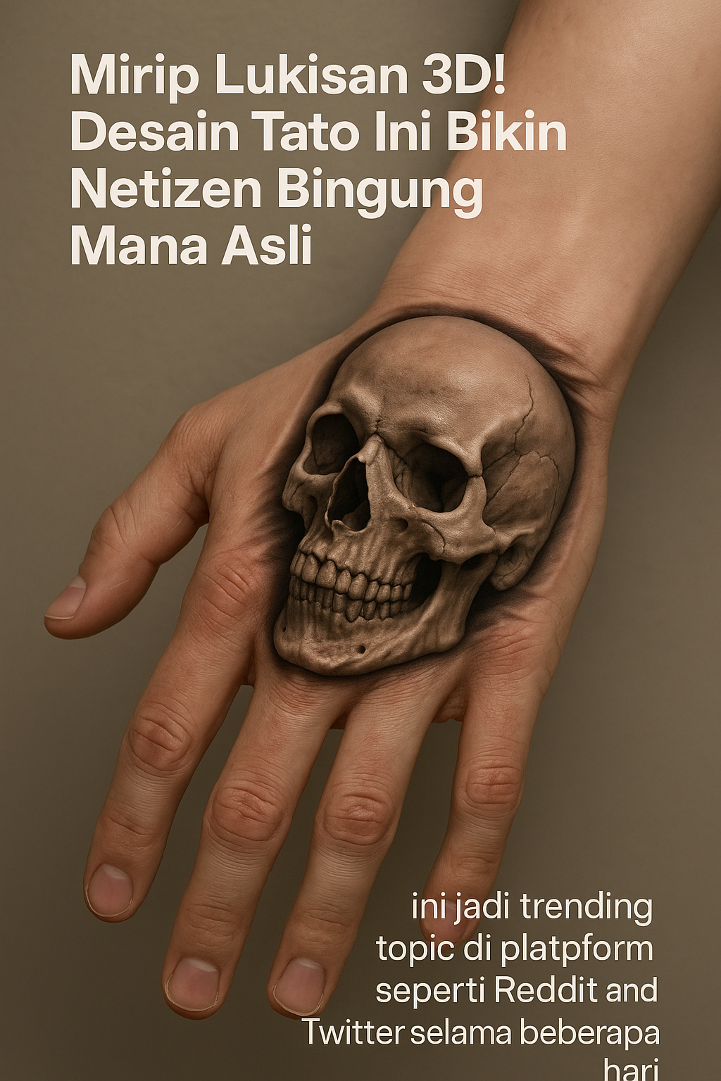 Mirip Lukisan 3D! Desain Tato Ini Bikin Netizen Bingung Mana Asli!