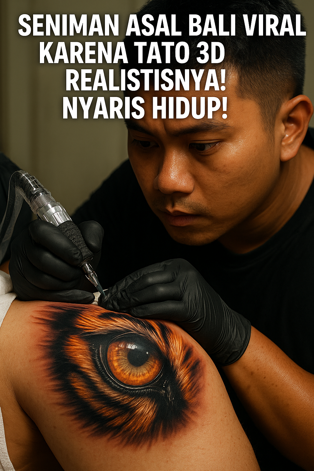 Seniman Asal Bali Viral Karena Tato 3D Realistisnya! Nyaris Hidup!