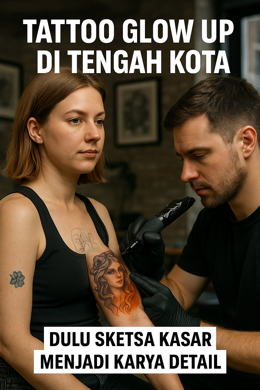 Tattoo Glow Up di Tengah Kota