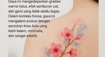 Tato Watercolor Korea Viral, Estetik Seperti Lukisan yang Hidup!