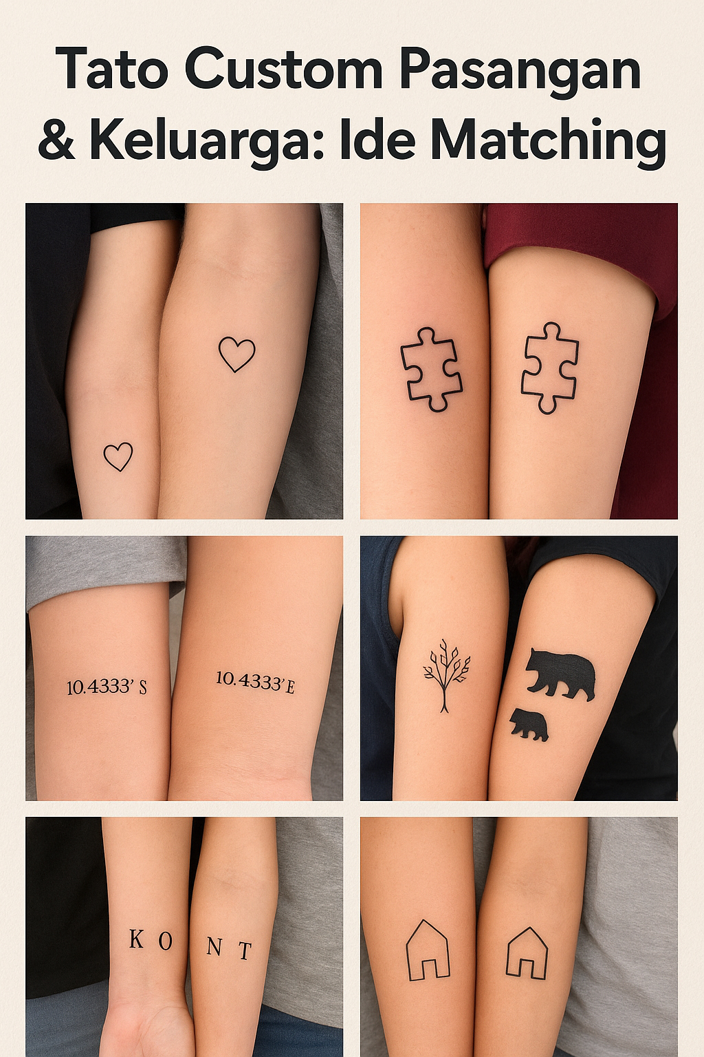 Tato Custom Pasangan & Keluarga: Ide Matching