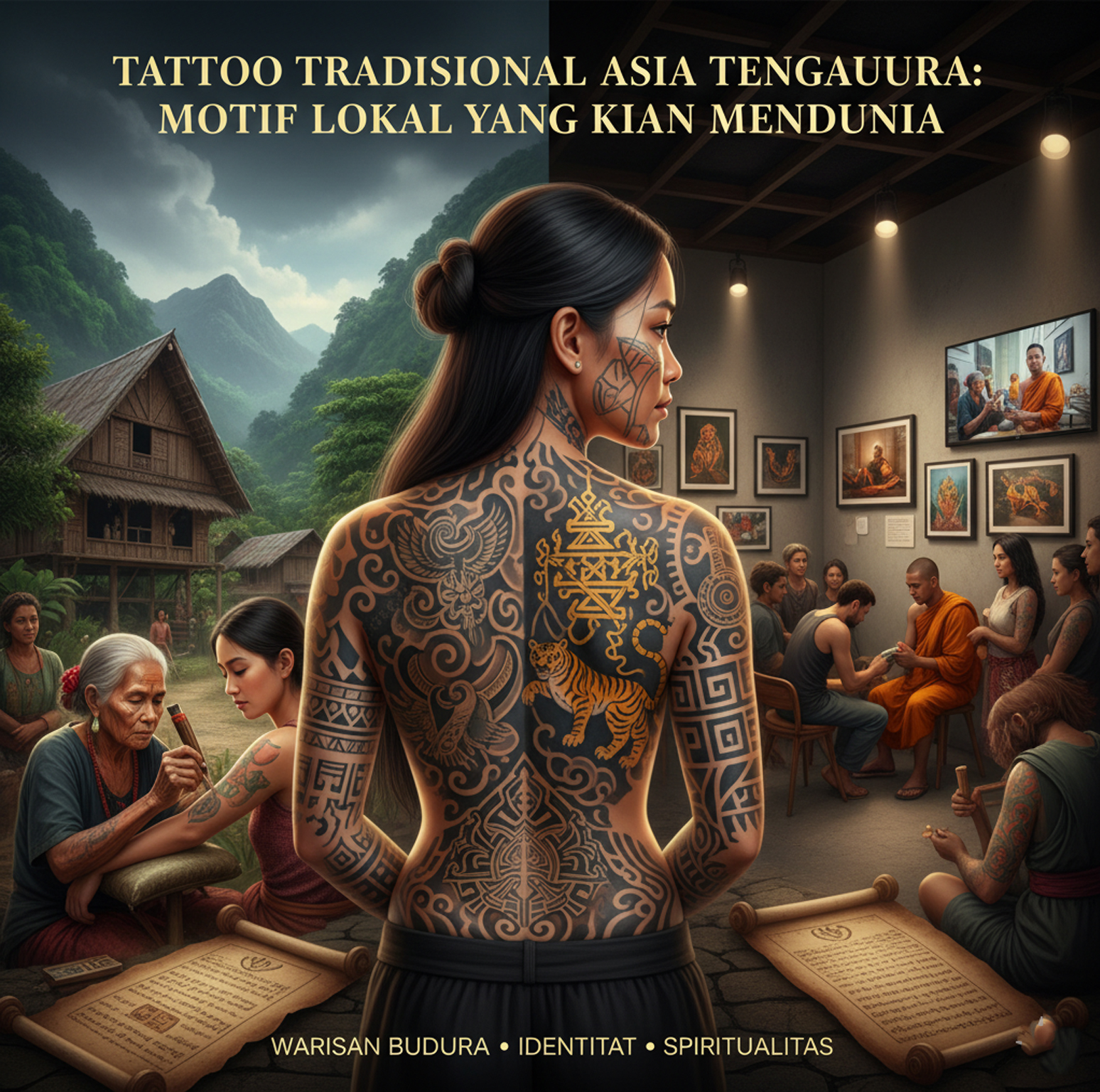 Tattoo Tradisional Asia Tenggara: Motif Lokal yang Kian Mendunia