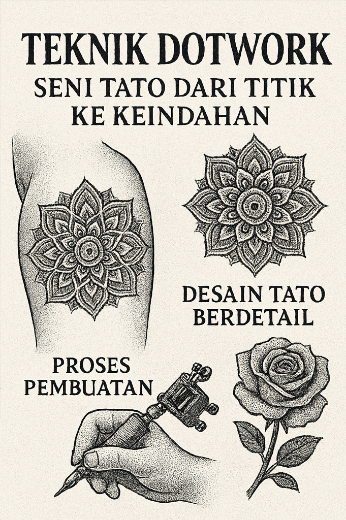 Teknik Dotwork: Seni Tato dari Titik ke Keindahan