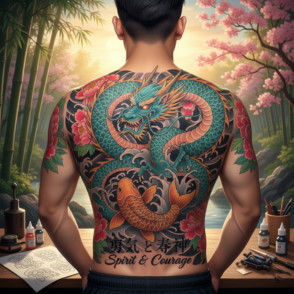Keberanian dan Spiritualitas Tercermin di Tato Jepang