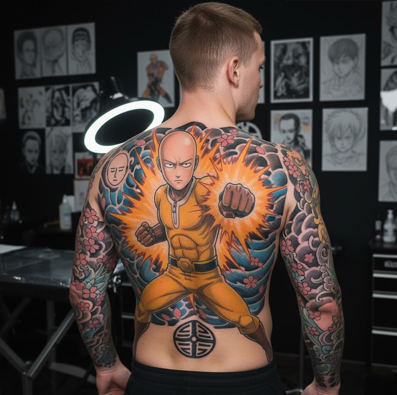 Tato One Punch Man: Simbol Kekuatan Tanpa Batas