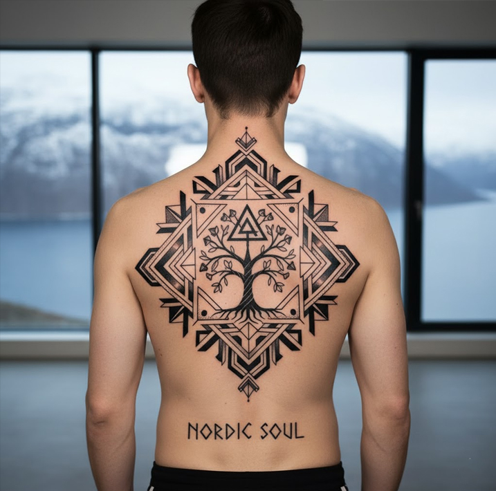 Tattoo Scandinavia: Pola Geometris & Simetri di Iklim Utara