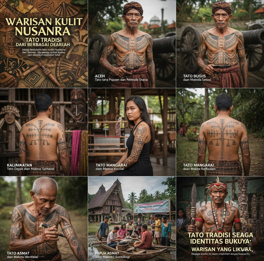 Warisan Kulit Nusantara: Tato Tradisi dari Berbagai Daerah